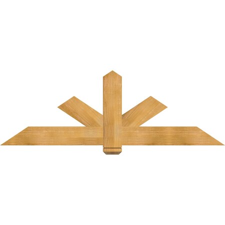 Ekena Millwork Kennewick Rough Sawn Timber Gable Bracket, Western Red Cedar, 72"W x 24"H x 2"D x 6"F, 8/12 Pitch GBW072X24X0206KEN00RWR